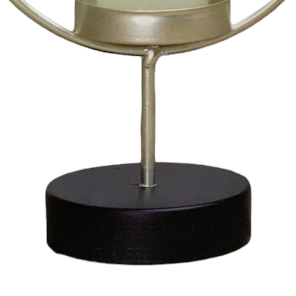 Candle Holder Set Tabletop Pedestal Minimalistic Geometric Classic Gold Black - Picture 4 of 13